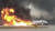 5일 러시아 모스크바 국제공항에서 기체에 화재가 발생, 화염에 휩싸여 있는 러시아 국영 아예로플로트 항공사 &#39;슈퍼젯 100&#39; 기종 여객기. [연합뉴스]