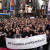 지난해 12월 미국 뉴욕 타임스퀘어 광장에서 로이터 소속 기자들이 와 론과 초 소에 우 기자의 석방을 촉구하고 있다. [로이터=연합뉴스]