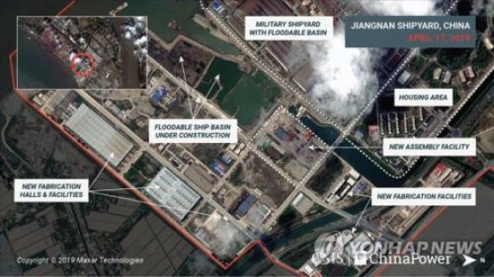 위성 사진으로 포착된 중국의 3번째 항공모함 