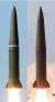 러시아 이스칸데르(왼쪽)과 북한이 4일 쏘아올린 발사체. [마르쿠스 쉴러 트위터]