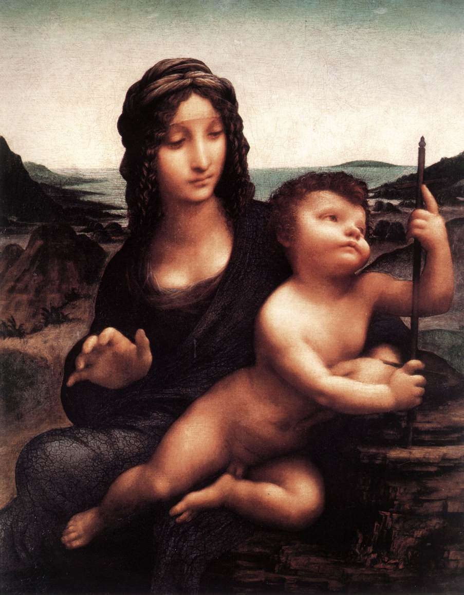 레오나르도 다빈치의 막대기를 든 성모 