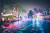 반얀트리 서울의 야외 수영장 &#39;오아시스&#39;는 밤에 더 화려하다. [사진 반얀트리 클럽 앤 스파 서울]