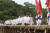  하회마을 섶다리가 개통 행사 중 한 장면. [사진 안동시]