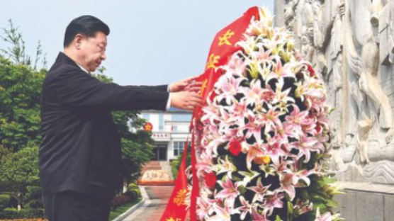 [사진] 시진핑, 대장정 기념비서 ‘항미 대장정’ 시사