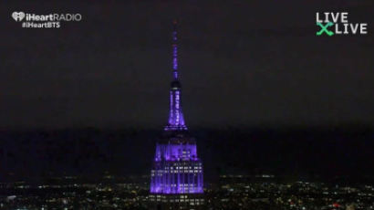 The Empire State Building Sparkled Purple For BTS!!