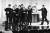 그룹 방탄소년단이 15일 미국 뉴욕 맨해튼 에드 설리번 극장에서 열린 CBS 인기 토크쇼 스티븐 콜베어쇼에서 밴드 비틀스를 연상시키는 무대를 펼치고 있다. [NBC/Scott Kowalchyk 제공]