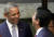 도쿄 긴자의 스시점에서 함께 식사한 아베 총리와 오바마 전 미국 대통령[AP=연합뉴스]