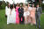 지암바티스타 발리(가운데 남성)와 그의 H&M 드레스를 입은 셀럽들. [사진 H&M]