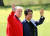 트럼프와 아베는 26일 오전 일본 지바현 모바라시의 골프장에서 라운딩했다. [로이터=연합뉴스]