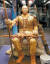 카자흐스탄의 옛 수도인 알마티 시내 국립박물관에 전시된 선사시대의 황금인간. [최경호 기자]