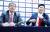 토마스 바이케르트(왼쪽) ITTF 회장과 유승민 IOC 선수위원이 지난해 7월 22일 대전 충무체육관에서 향후 남북 탁구 단일팀 결성에 대한 내용을 발표하고 있다. 대전=프리랜서 김성태
