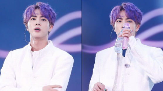 Fans Are Fawning Over JIN's New Purple Hair 