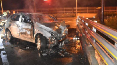 인천공항 진입도로서 만취운전…가드레일 들이받아 2명 부상