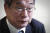 미타니 히데시 전 일본 내각정보관이 북ㆍ일 정상회담과 관련해 입장을 설명하고 있다. 임현동 기자