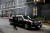 트럼프 대통령이 타고온 비스트가 4일 영국 총리관저 앞에 주차되어 있다.[AP=연합뉴스]