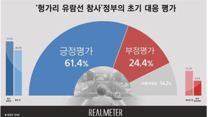 '헝가리 참사' 정부 초기 대응…"잘했다" 61% "못했다" 24%