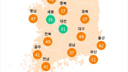 [6월 6일 PM2.5] 오전 11시 전국 초미세먼지 현황