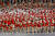 북한 학생들이 7일(현지시간) 능라도  5 ·1&#39;경기장에서 집단체조인 &#39;인민의 나라&#39; 공연을하고 있다.[AP=연합뉴스]