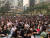 14일 오후 홍콩섬 차터 가든에서 열린 집회에 참석한 홍콩 어머니 들. [홍콩=신경진 기자]