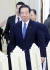 지난해 12월 14일 누카가 후쿠시로 일한의원연맹 회장이 청와대에서 문재인 대통령을 만나기 위해 입장하고 있다. [연합뉴스]