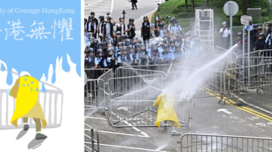 '香港無懼(두려움 없는 홍콩)' SNS 그림으로 다시 번지는 홍콩 시위