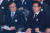 25일 서울 중구 장충체육관에서 열린 6.25 전쟁 69주년 기념 행사에 참석한 더불어민주당 이해찬(왼쪽), 자유한국당 황교안 대표가 나란히 앉아 생각에 잠겨 있다. [연합뉴스]