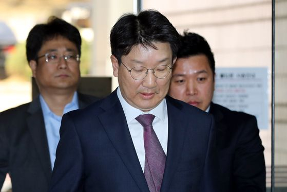 강원랜드 채용 청탁 의혹으로 기소된 권성동 자유한국당 의원. [뉴스1]