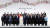 문재인 대통령이 28일 오전 인텍스 오사카에서 열린 G20 정상회의 공식환영식에서 각국 정상들과 기념촬영을 하고 있다.[청와대사진기자단]