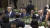이날 만찬장 헤드테이블에 아베 신조 총리(가운데)와 도널드 트럼프 미국 대통령(왼쪽), 블라디미르 푸틴 러시아 대통령(오른쪽)이 자리했다. 시진핑 중국 국가주석은 아베 총리 맞은편에 앉았다. [NHK화면 캡처]