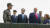 트럼프 대통령과 문재인 대통령이 30일 오후 비무장지대 내 오룰렛 초소에서 한국군 관계자의 설명을 듣고 있다. [로이터=연합뉴스] 