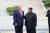 도널드 트럼프 미국 대통령과 북한 김정은 국무위원장이 30일 오후 판문점 군사분계선에서 만나 대화하고 있다. [연합뉴스]