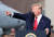 도널드 트럼프 미국 대통령이 30일 오후 경기도 평택시 오산공군기지에서 연설을 하고 있다. [뉴스1]