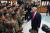 도널드 트럼프 미국 대통령이 30일 오후 경기 파주 DMZ내 캠프 보니파스내 생츄어리( sanctuary )를 방문 해 장병을 격려하고 있다. 청와대사진기자단