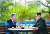 문재인 대통령과 북한 김정은 국무위원장이 지난해 4월 27일 오후 판문점 도보다리에서 대화하고 있다. [연합뉴스]