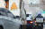 미세먼지 비상저감조치가 발령된 지난 2월 22일 서울 중구 서소문동 인근에 노후 경유차 단속 시스템을 알리는 전광판이 설치돼 있다. [연합뉴스]