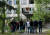 지난달 6월7일 관광객들이 체르노빌 &#39;금지구역&#39; 내 유령도시인 프리아트를 둘러보고 있다. [AFP=연합뉴스]