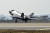 공군 최초 스텔스 전투기 F-35A &#39;006&#39;호기가 3월 29일 오후 청주 공군기지에 착륙하고 있다. [사진 방위사업청]