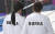 여자 수구 대표팀 선수들의 트레이닝복에는 ‘KOREA’라는 글자가 덧대어 있다. [뉴시스]