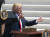 도널드 트럼프 미국 대통령이 15일(현지시간) 백악관에서 열린 제3회 &#39;미국 제품 전시회&#39;에 참석해 연설하고 있다.[EPA=연합뉴스]