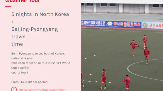 "평양서 남북 월드컵 예선전"…北여행사 패키지 상품 내놔