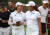 21일 열린 LPGA 투어 팀 매치 대회 다우 그레이트 레이크스 베이 인비테이셔널에 함께 나선 이민지(왼쪽)와 고진영. [AFP=연합뉴스] 