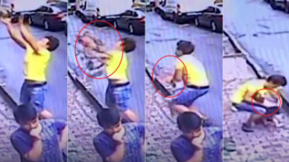 [영상]아파트서 떨어진 2살 아기…맨 손으로 받아낸 터키 소년