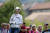 박성현이 27일 열린 LPGA 투어 에비앙 챔피언십 3라운드에서 샷을 한 걸 바라보고 있다. [EPA=연합뉴스]