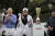 고진영이 29일 열린 LPGA 투어 에비앙 챔피언십 최종 라운드에서 우승한 뒤 시상식에서 눈물을 흘리고 있다. [AP=연합뉴스] 