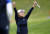 29일 열린 LPGA 투어 에비앙 챔피언십 최종 라운드 18번 홀에서 우승을 확정한 뒤 기뻐하는 고진영. [EPA=연합뉴스]