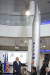 지난 1월 이스라엘 항공우주산업 방위산업체(IAI)를 방문한 네타냐후 총리가 애로우3 모형을 만져보고 있다.[AFP=연합뉴스]
