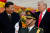 시진핑 중국 국가주석과 도널드 트럼프 미 대통령이 6월 말 일본에서 열리는 G20 정상회의에서 회동해 무역전쟁과 관련한 어떤 진전을 이룰 수 있을지 관심이다. 사진은 2017년 11월 중국을 방문한 트럼프 대통령 환영회 모습. [로이터=연합뉴스]