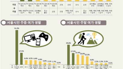 서울시민 여가 생활 '주중엔 TV, 주말엔 나들이'