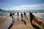 서핑, SUP 등의 수상 레저를 즐길 수 있는 부산 송정해수욕장.[사진=한국관광공사]