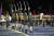 23일(현지시간) 러시아 모스크바 붉은광장에서 개막된 ‘제12회 스파스카야 타워 세계 군악 축제‘에 참가한 북한 군악대가 공연하고 있다.[타스=연합뉴스]
